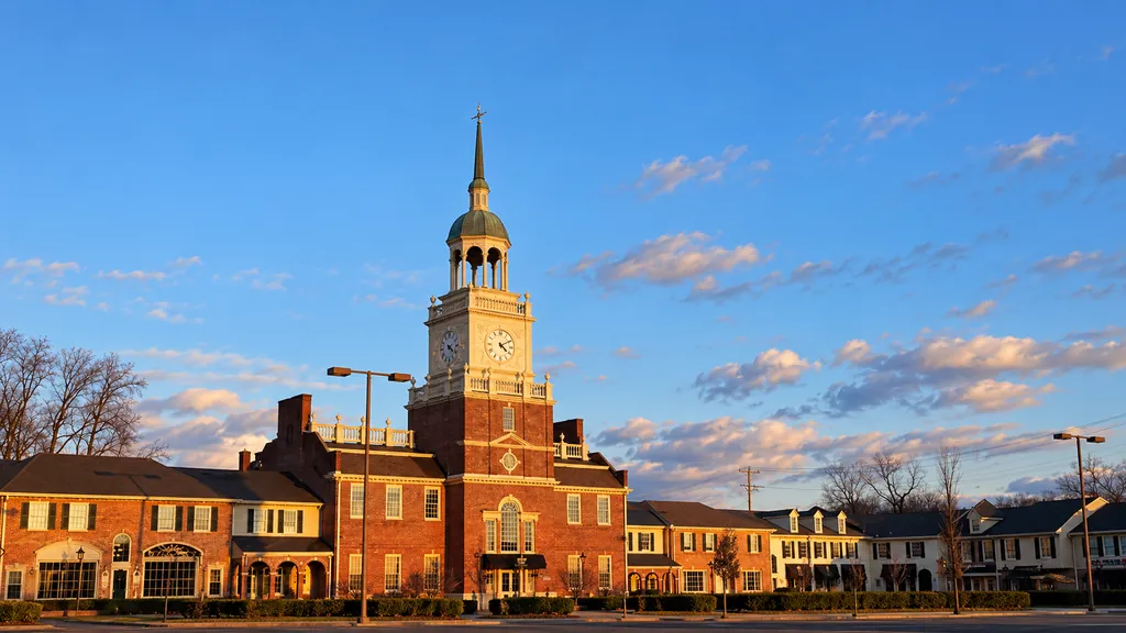 Independence Mall clock tower on Concord Pike in Wilmington, Delaware, home of the firm's office